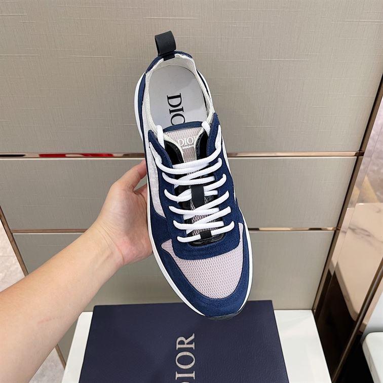 D10r B25 RUNNER NAVY OBLIQUE SUEDE SNEAKER DO063