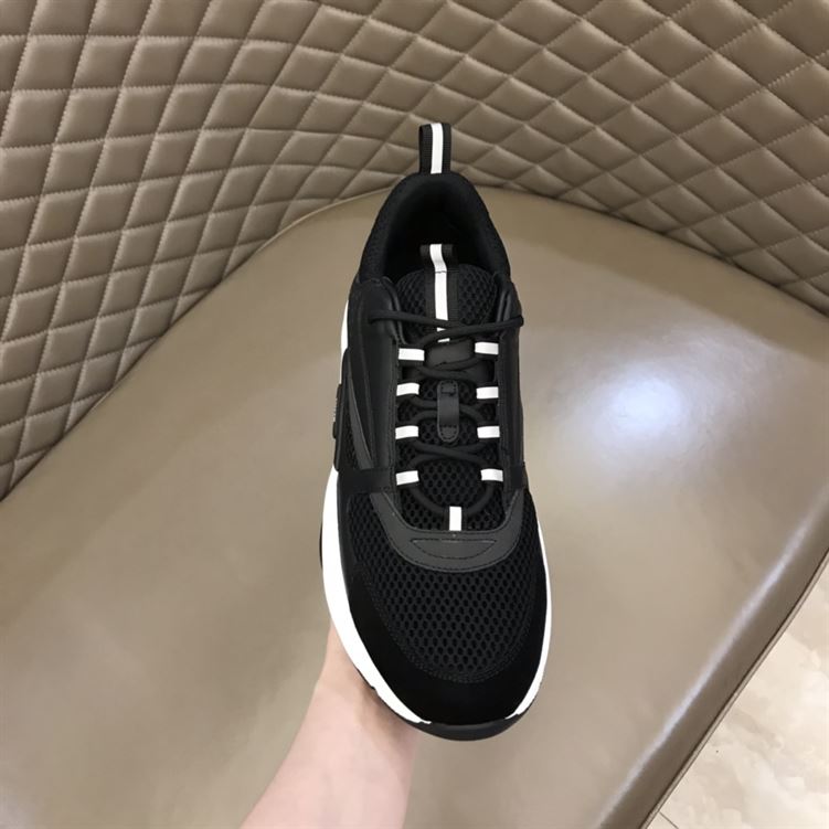 D10r B22 SNEAKERS BLACK TECHNICAL MESH AND CALFSKIN   DO004