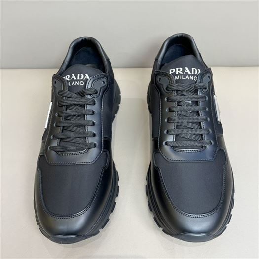 Pra*a PRAX 01 RE-NYLON AND BRUSHED LEATHER SNEAKERS PRS027