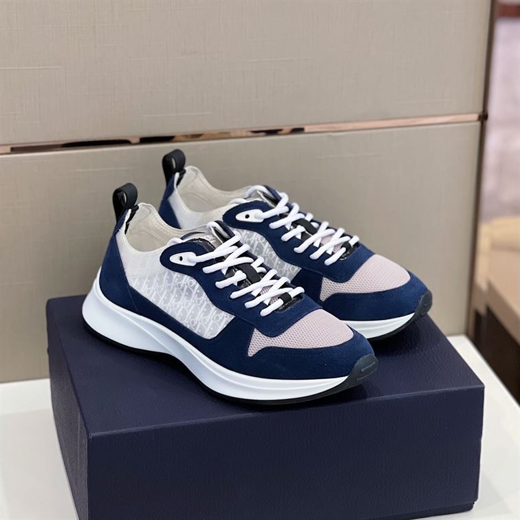 D10r B25 RUNNER NAVY OBLIQUE SUEDE SNEAKER DO063