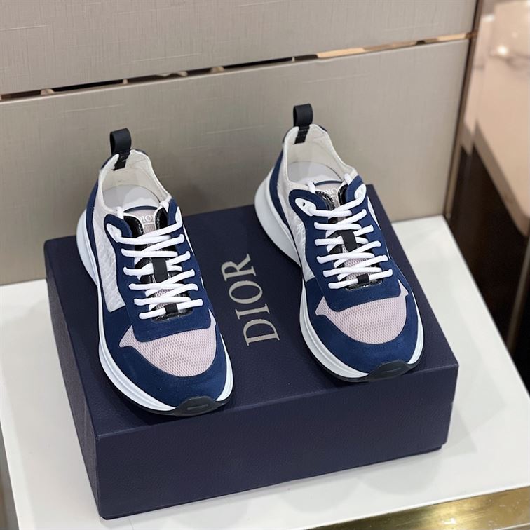 D10r B25 RUNNER NAVY OBLIQUE SUEDE SNEAKER DO063