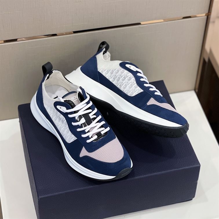 D10r B25 RUNNER NAVY OBLIQUE SUEDE SNEAKER DO063
