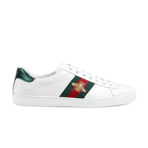 Gvc*1 Dupes Shoes ACE SNEAKER WHITE LEATHER WITH BEE   GCC087