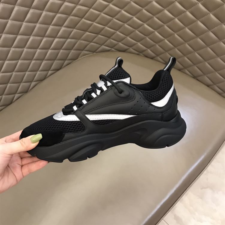 D10r B22 SNEAKER BLACK TECHNICAL MESH AND SMOOTH CALFSKIN   DO045