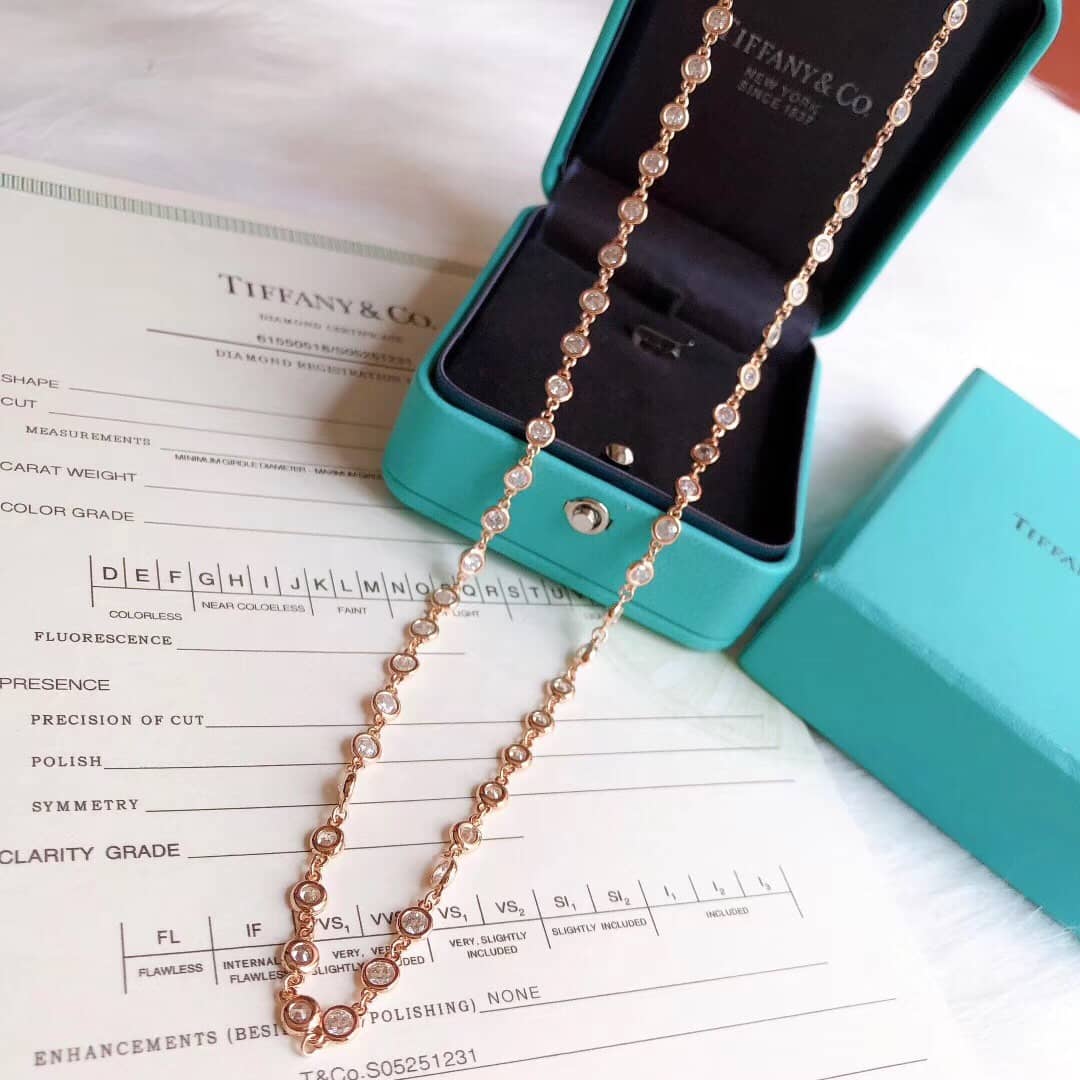 Fake T*f*ny Logo Necklace