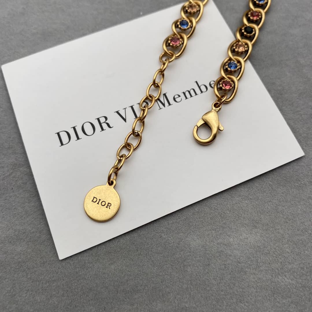 Fake Chr1st1an D10r Logo Necklace