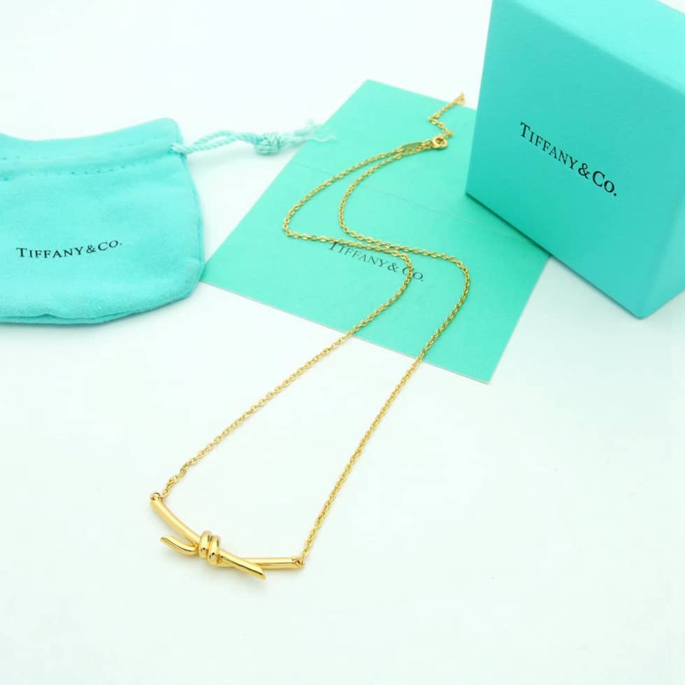 Fake T*f*ny Logo Necklace