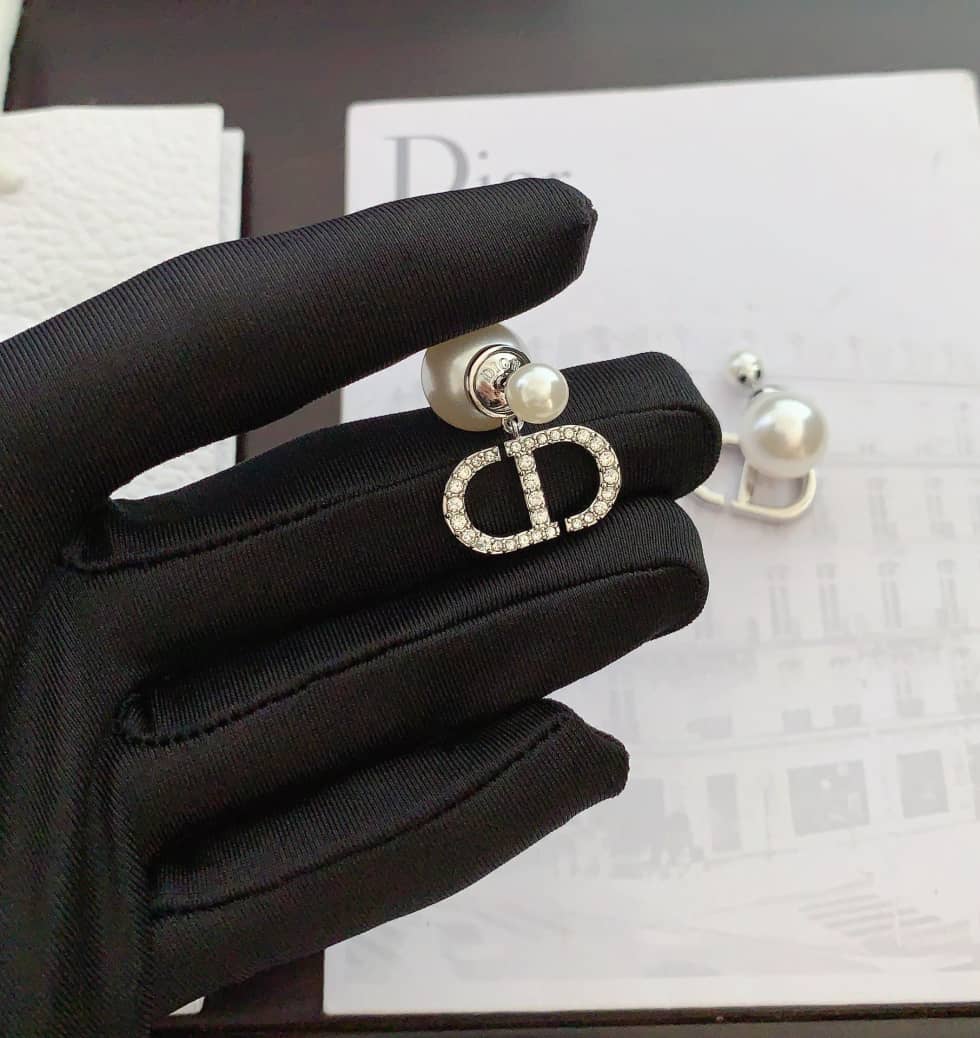 Fake Chr1st1an D10r Logo Earring