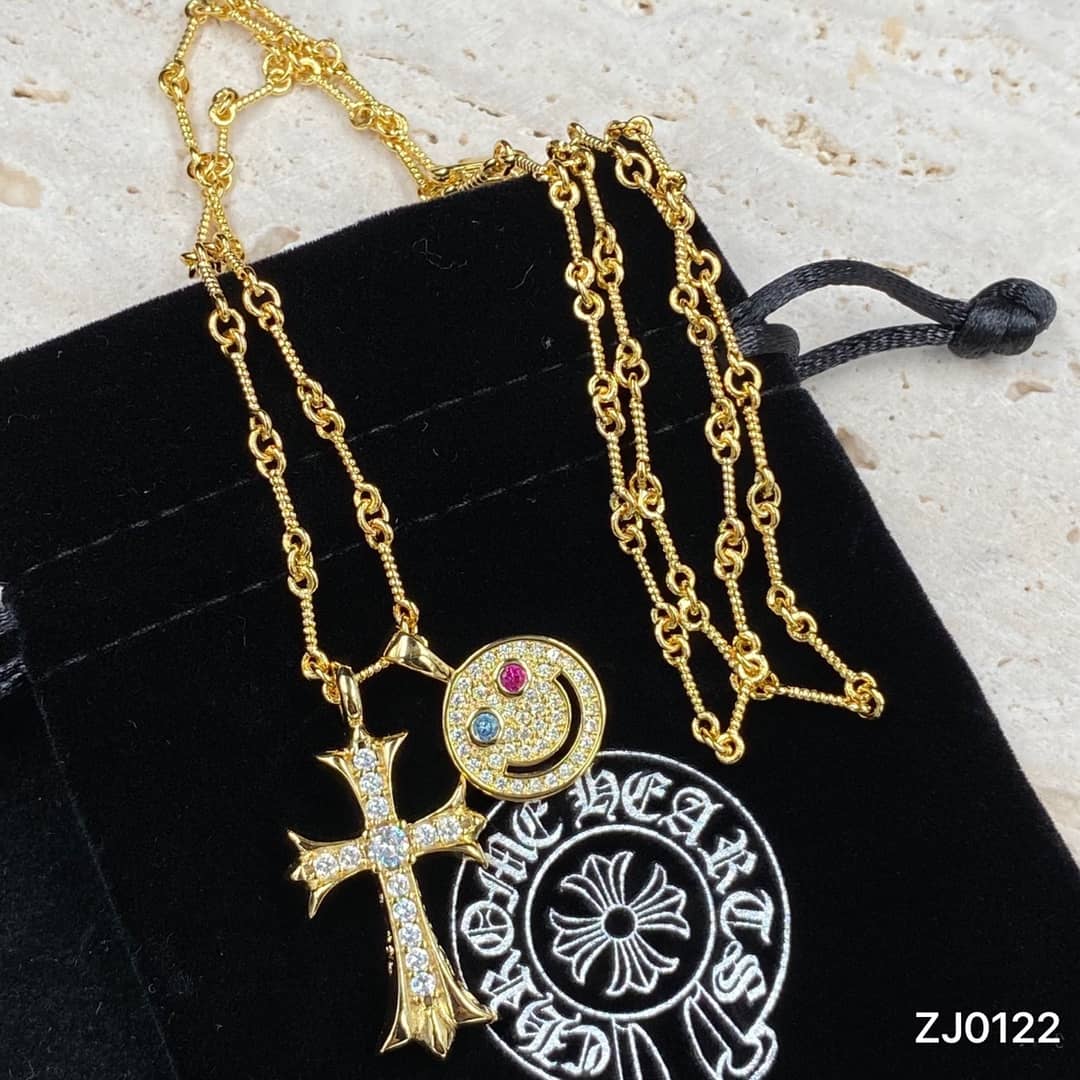 Wholesale Ch*0me He**ts Logo Necklace