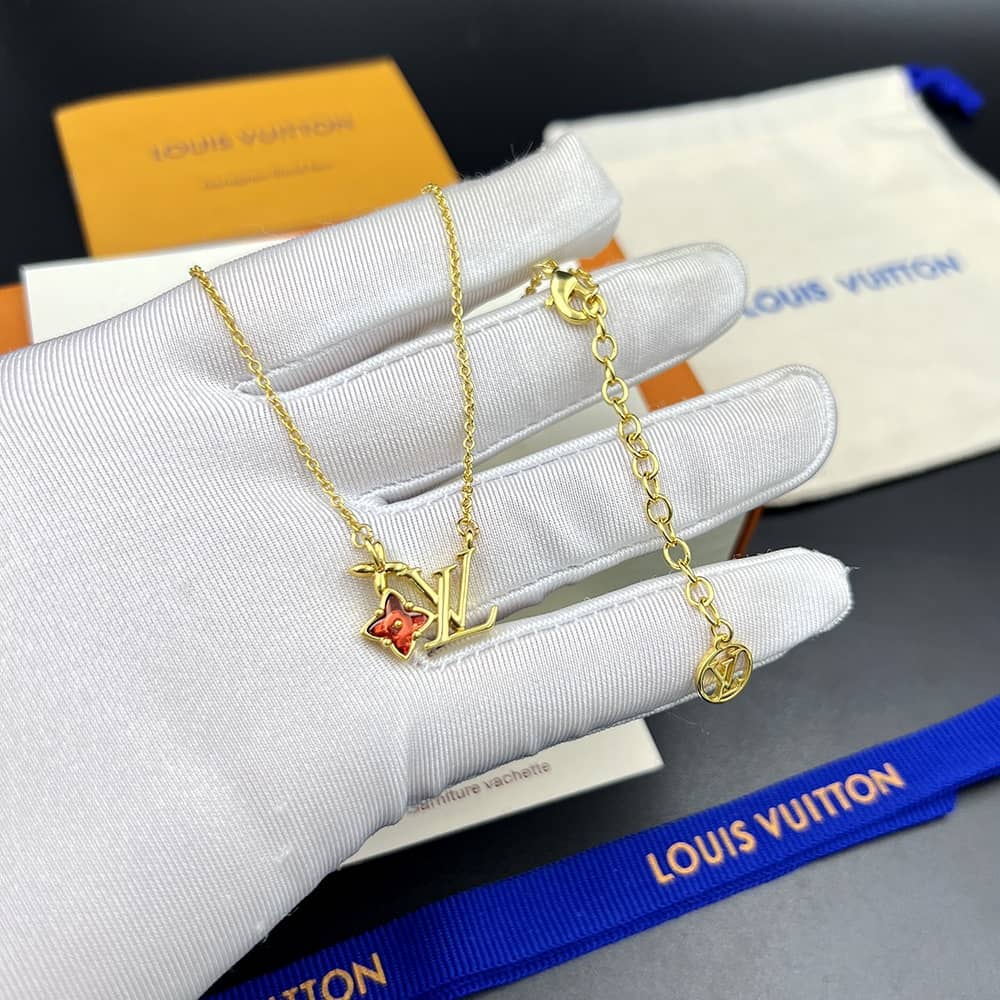 Knockoff L0vis Vvtt0n Logo Necklace