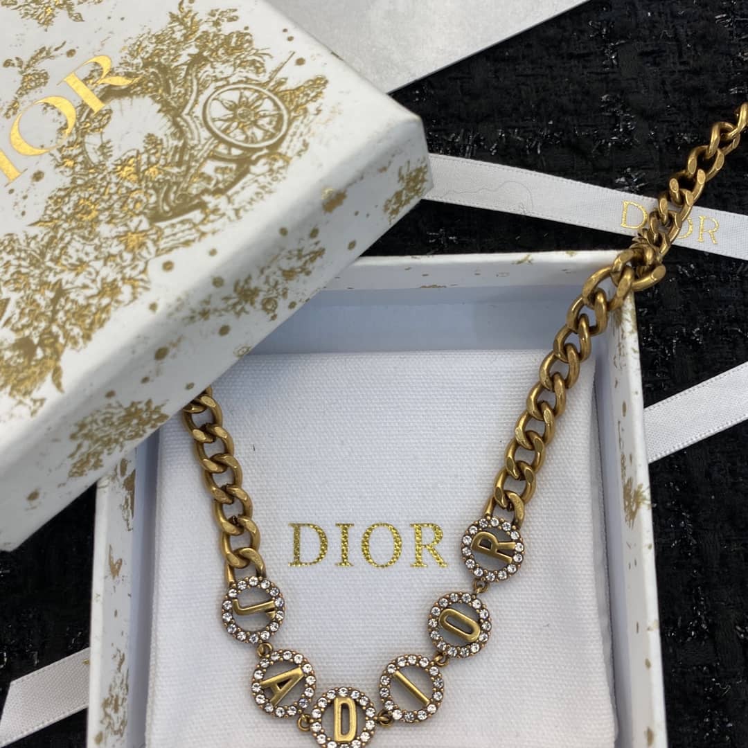 Knockoff Chr1st1an D10r Logo Necklace