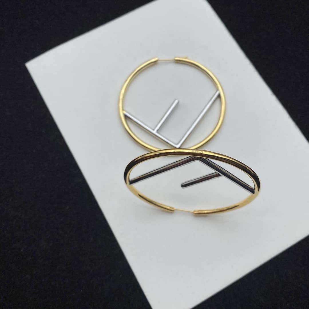 Knockoff F**di Logo Earring