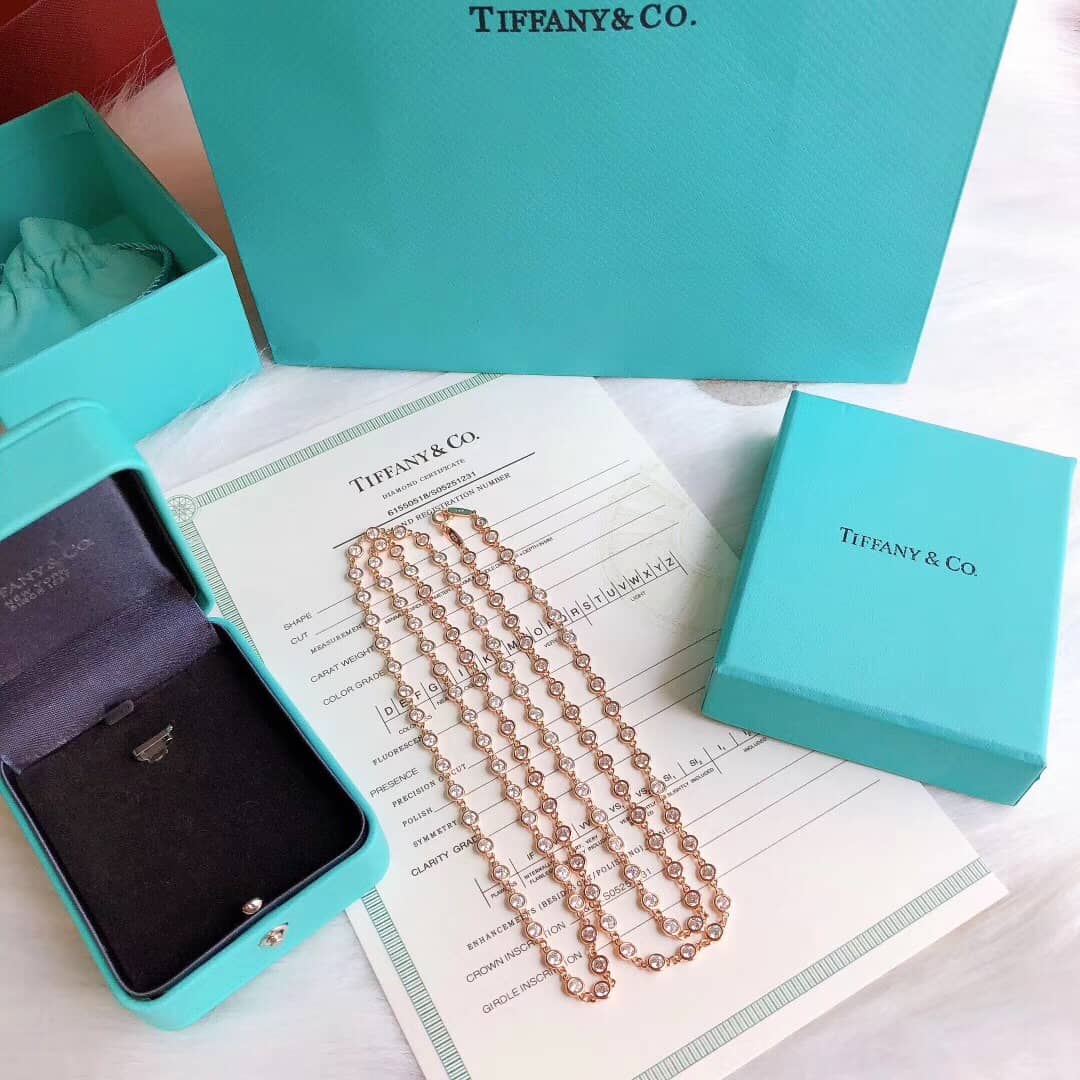 Fake T*f*ny Logo Necklace