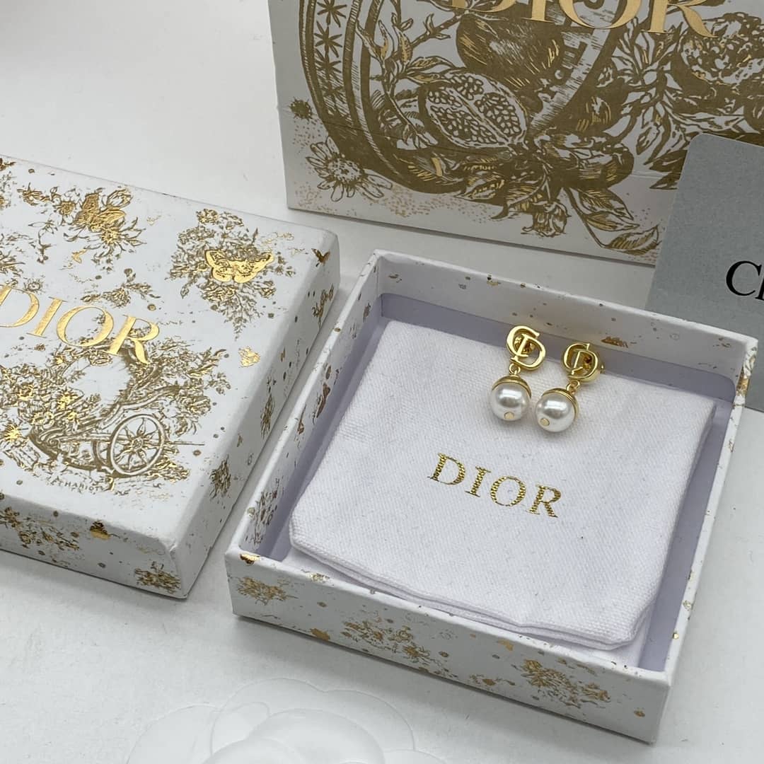 Knockoff Chr1st1an D10r Logo Earring