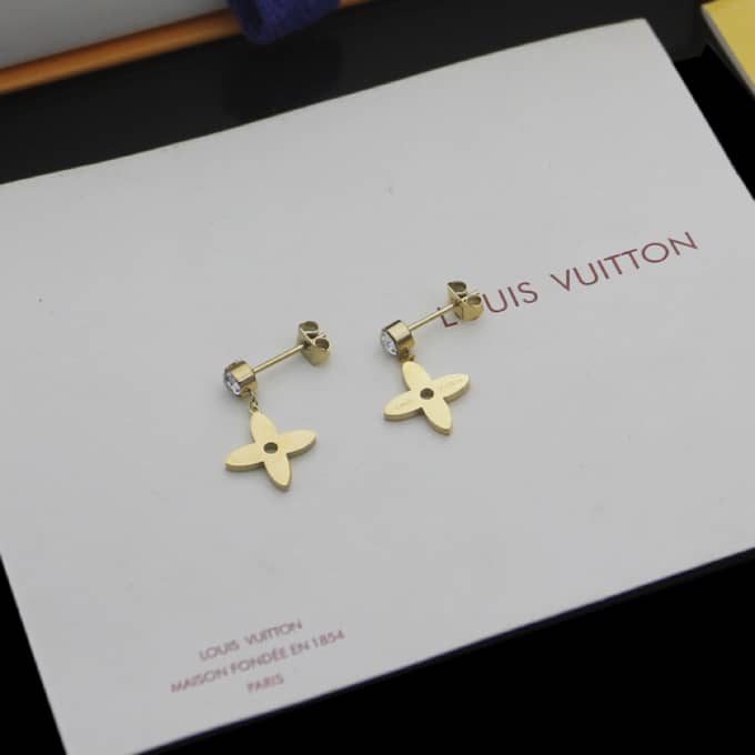 LV Hoop Earrings Dupe Logo AAA+