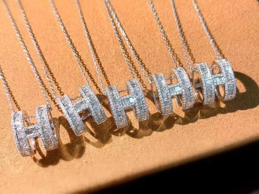 Knockoff H**me5 Logo Necklace