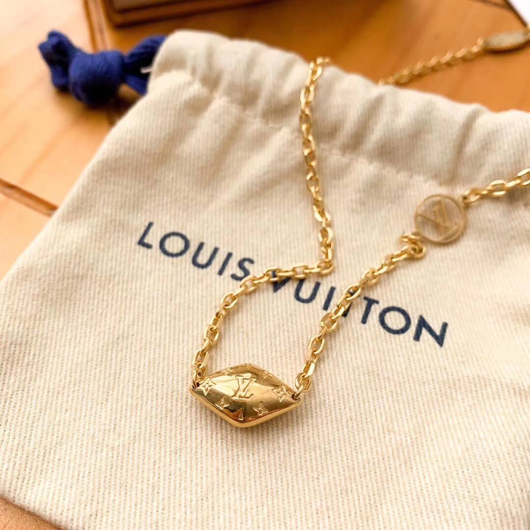 Fake L0vis Vvtt0n Logo Necklace