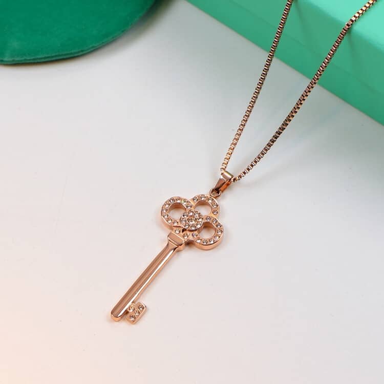 Fake T*f*ny Logo Necklace