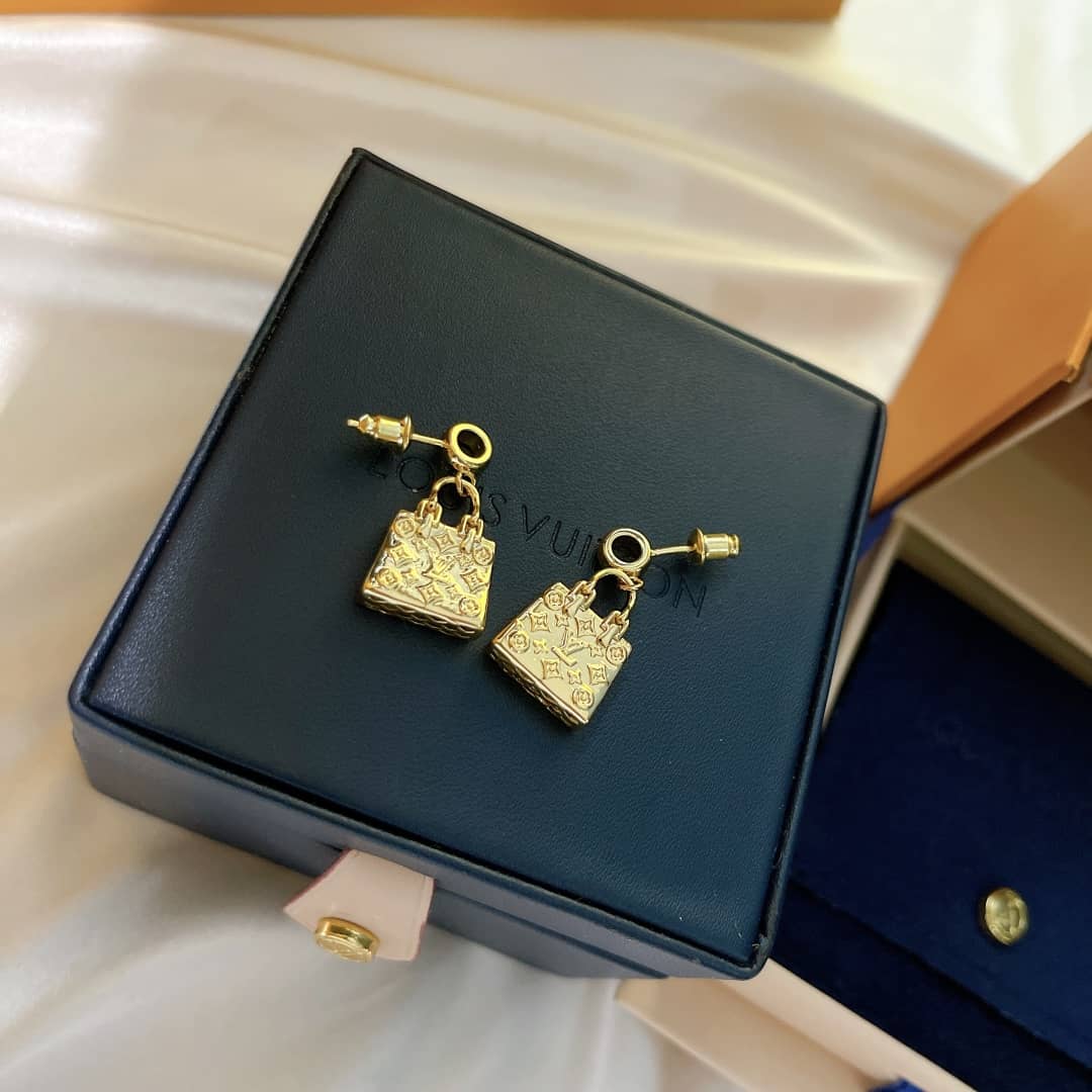 LV Hoop Earrings Dupe Logo AAA+