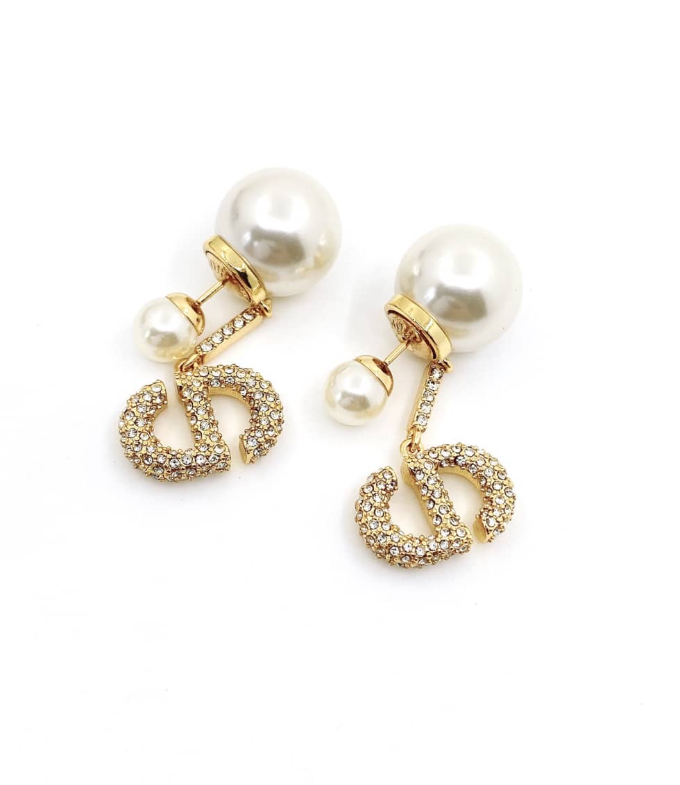 Fake Chr1st1an D10r Logo Earring