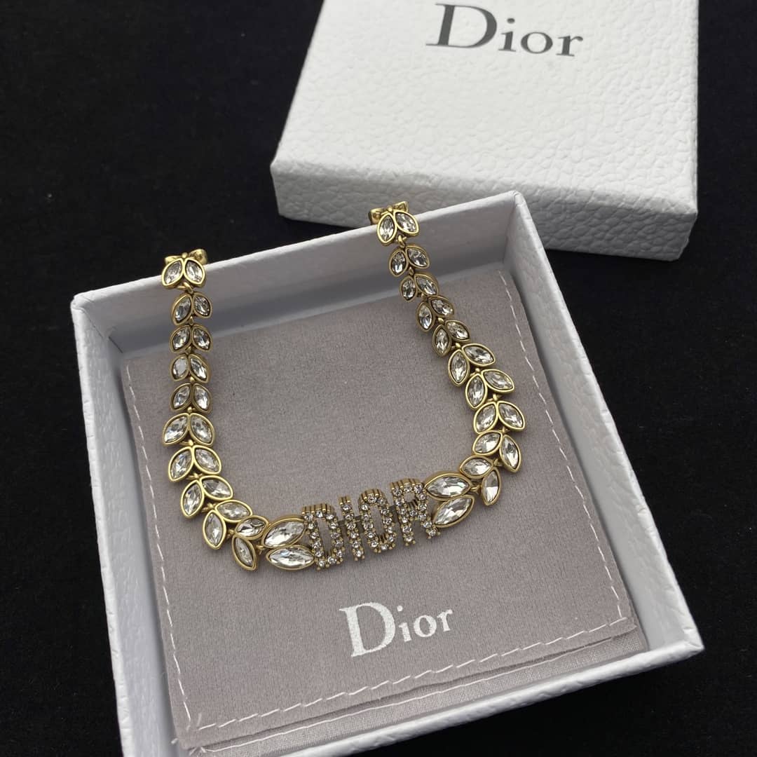 Knockoff Chr1st1an D10r Logo Necklace