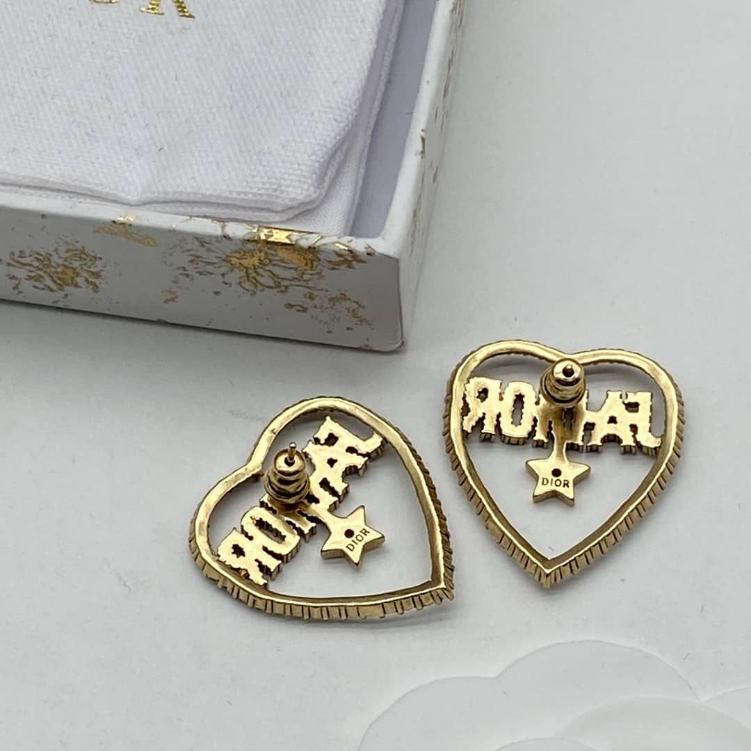 Fake Chr1st1an D10r Logo Earring