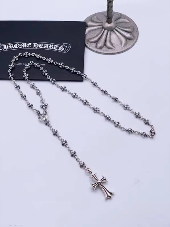 Fake Ch*0me He**ts Logo Necklace
