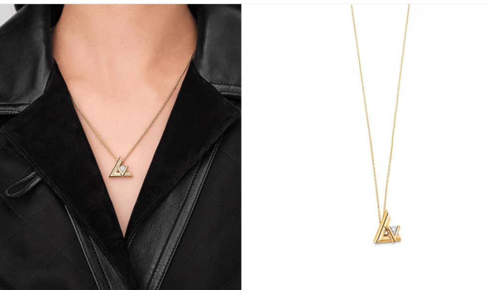 Knockoff L0vis Vvtt0n Logo Necklace