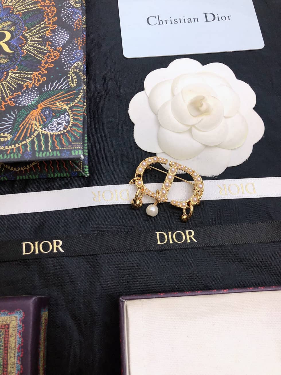 Fake Chr1st1an D10r Logo Brooch