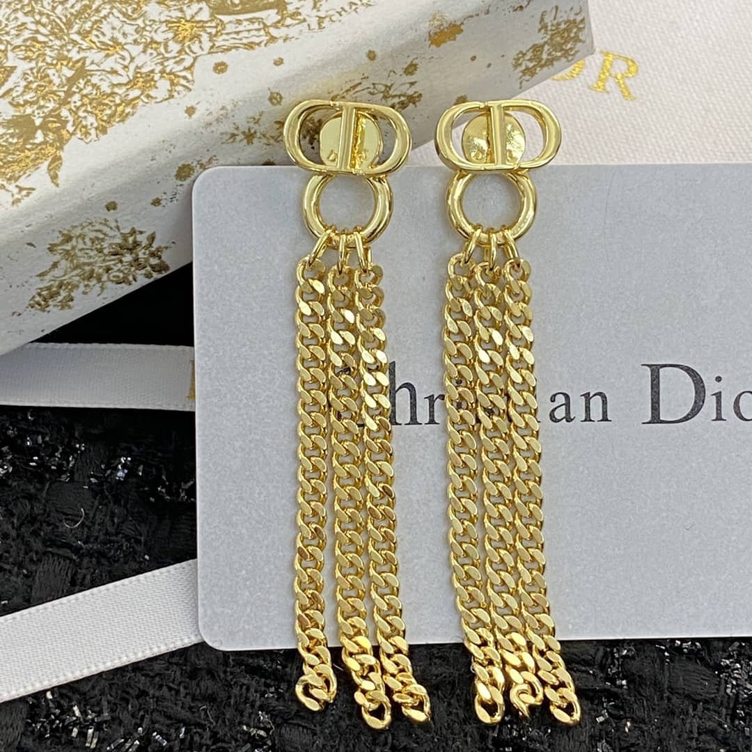 Knockoff Chr1st1an D10r Logo Earring