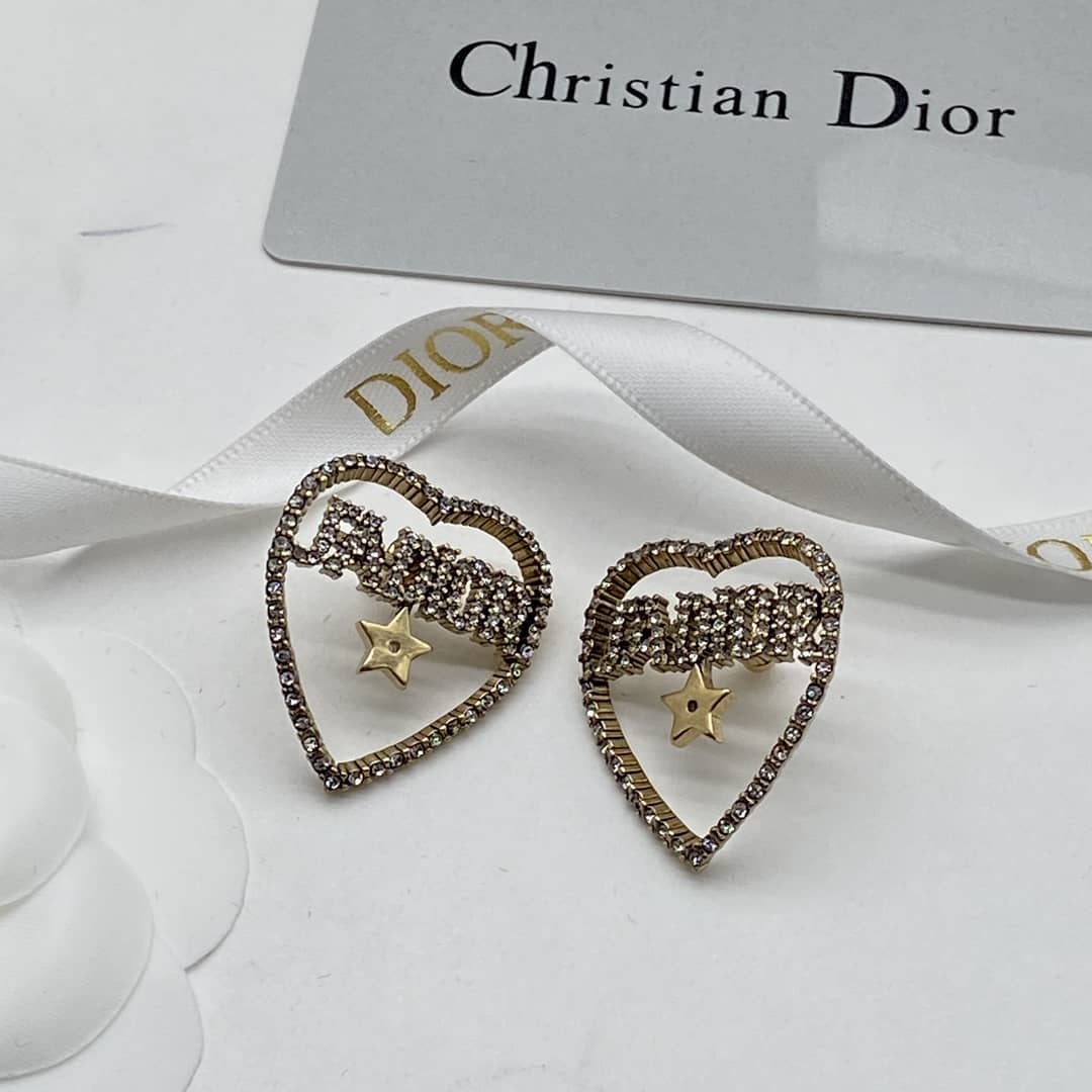 Fake Chr1st1an D10r Logo Earring