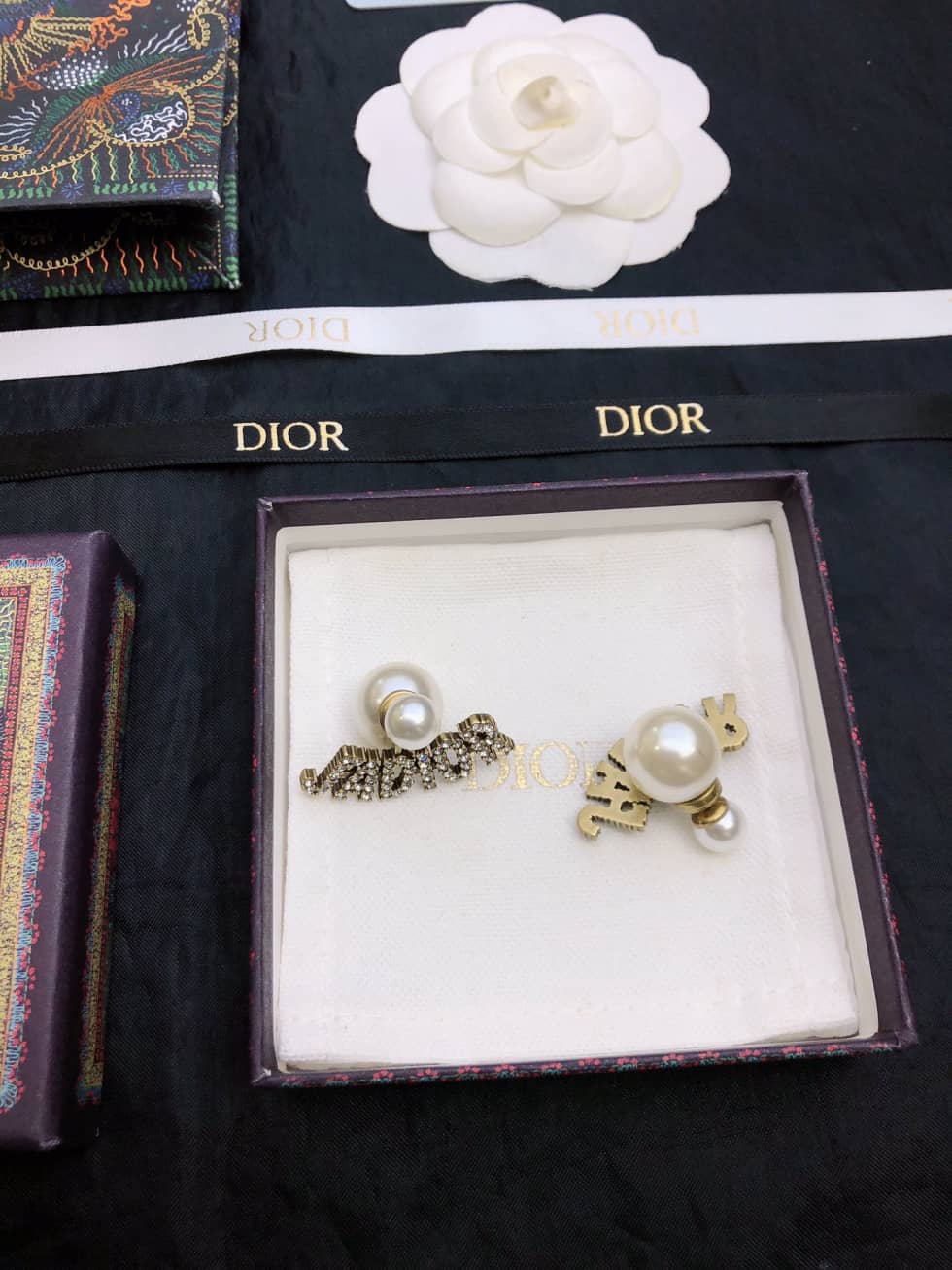 Fake Chr1st1an D10r Logo Earring