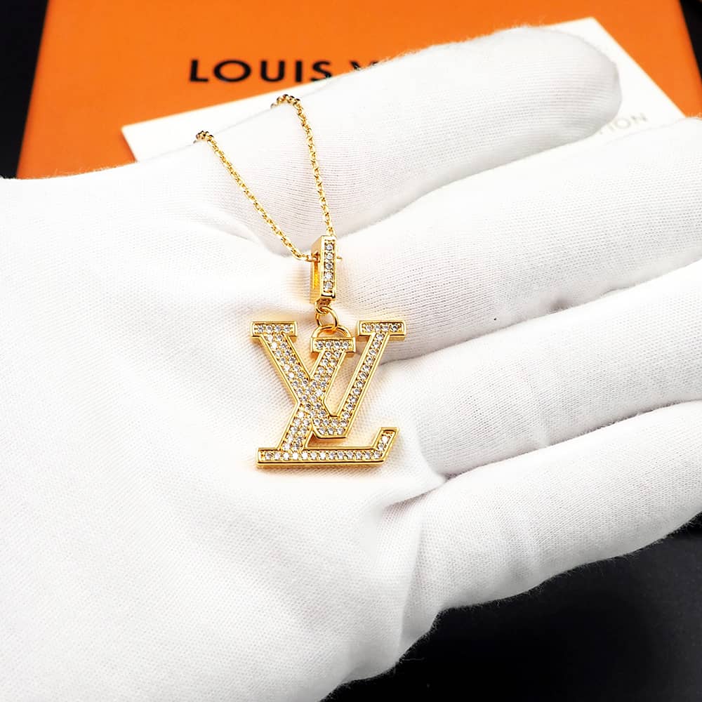 Knockoff L0vis Vvtt0n Logo Necklace