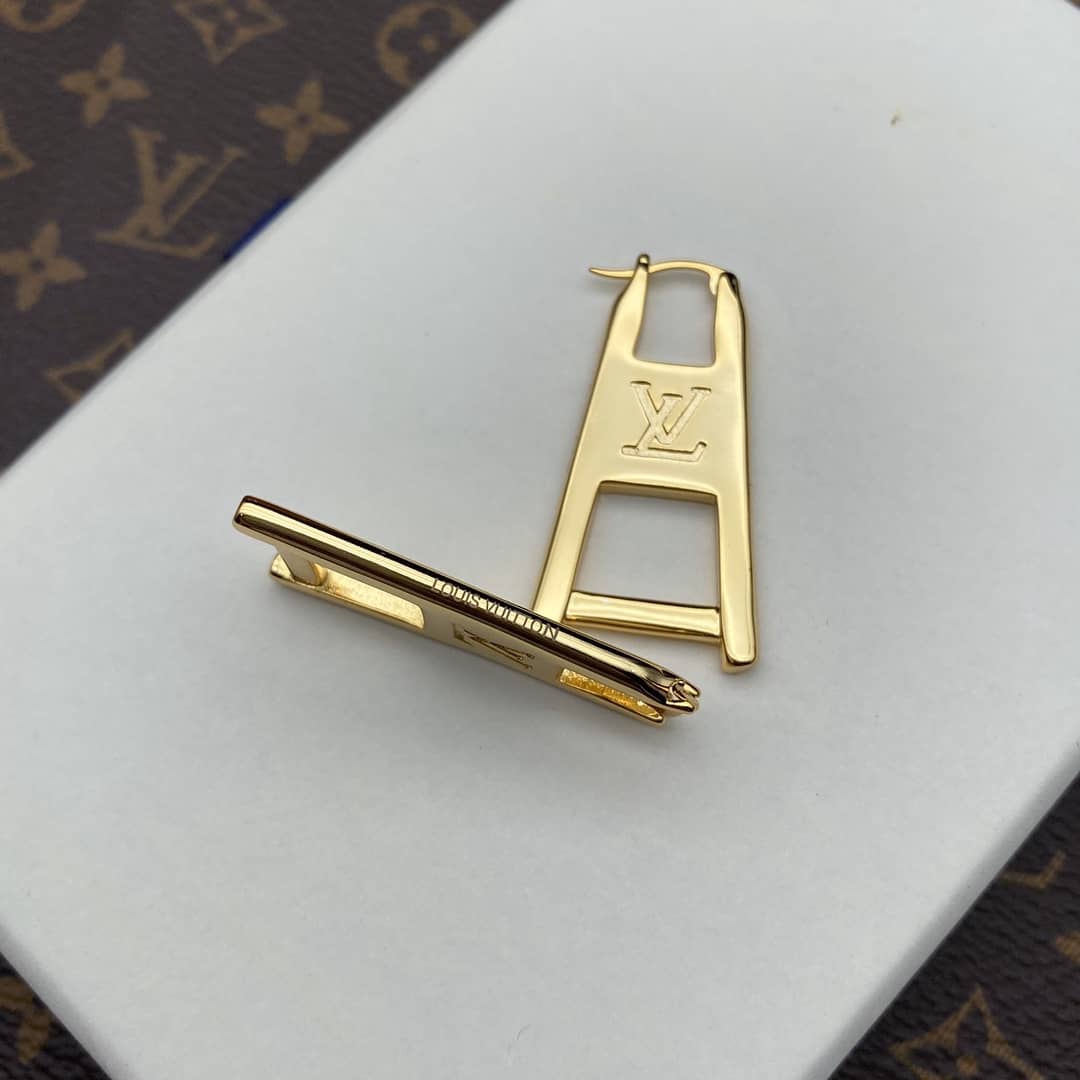 LV Hoop Earrings Dupe Logo AAA+