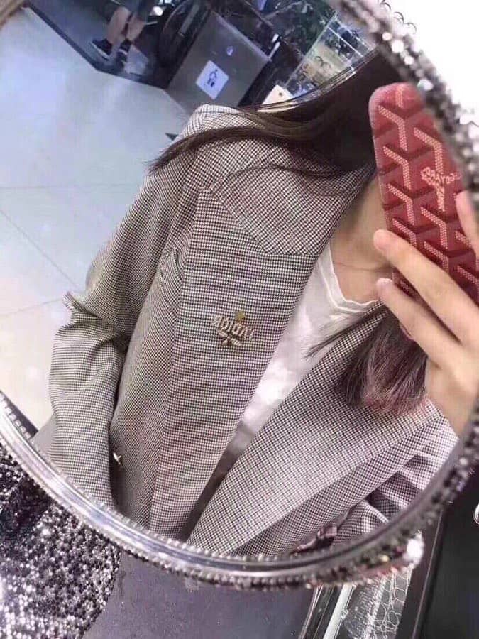 Fake Chr1st1an D10r Logo Brooch