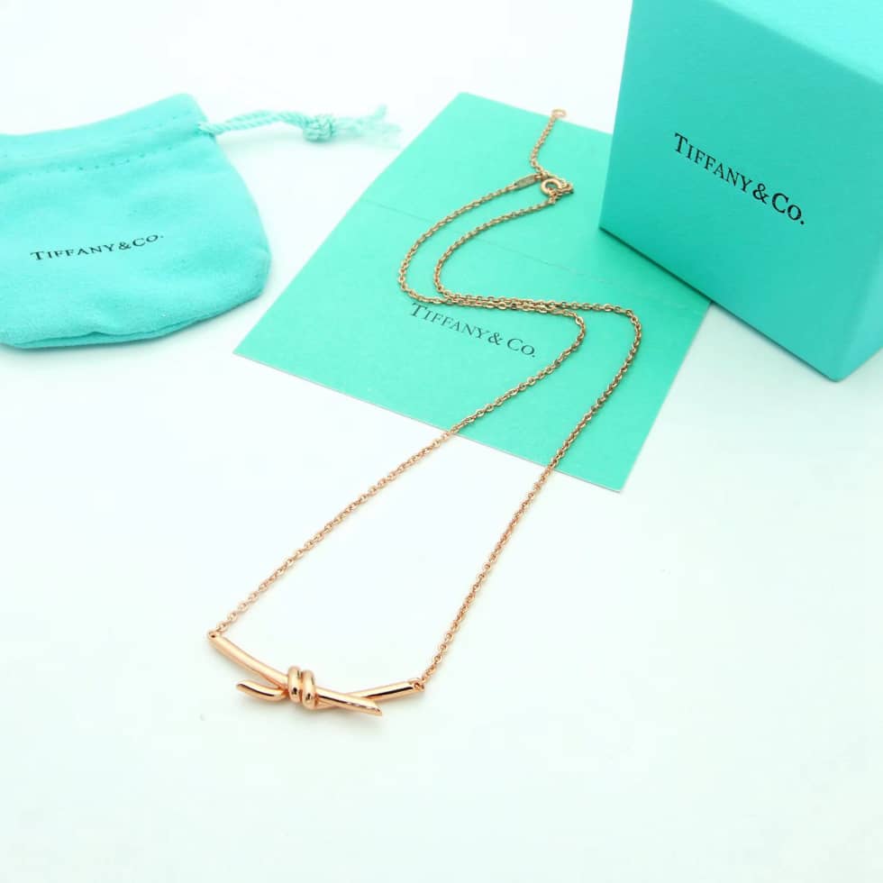 Fake T*f*ny Logo Necklace