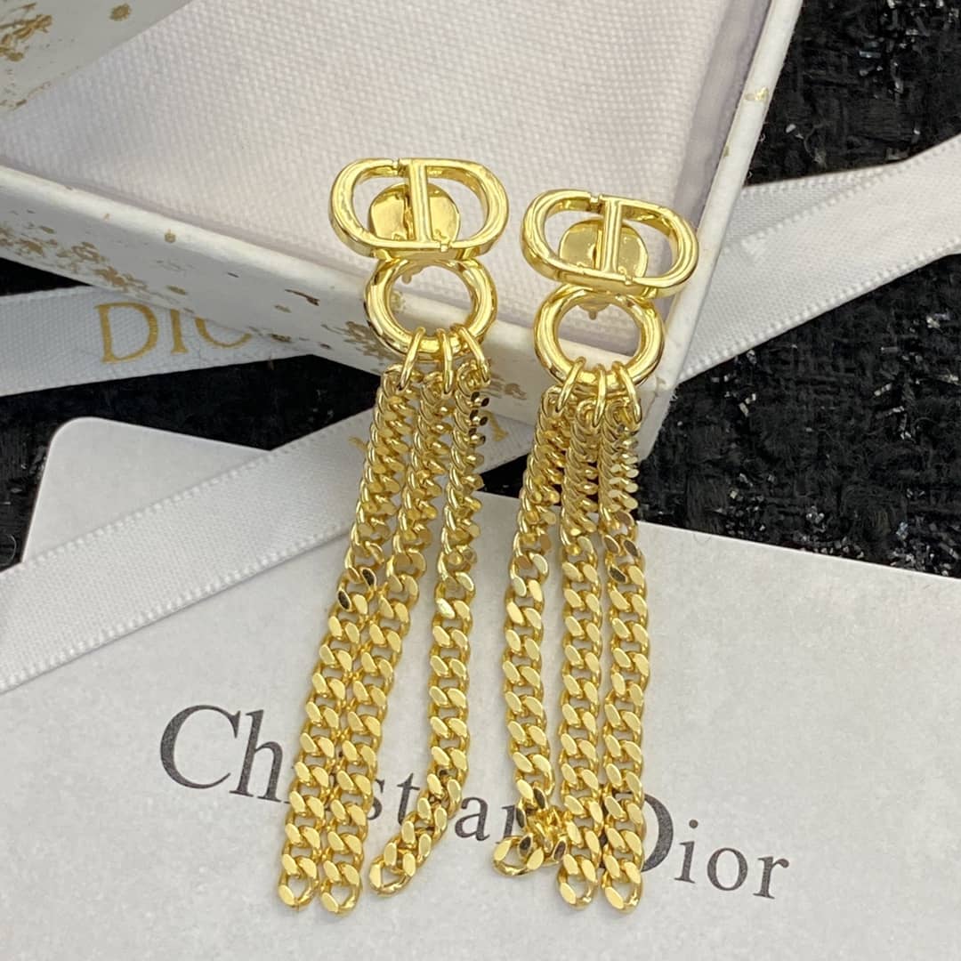 Knockoff Chr1st1an D10r Logo Earring