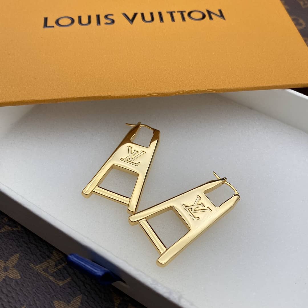 LV Hoop Earrings Dupe Logo AAA+