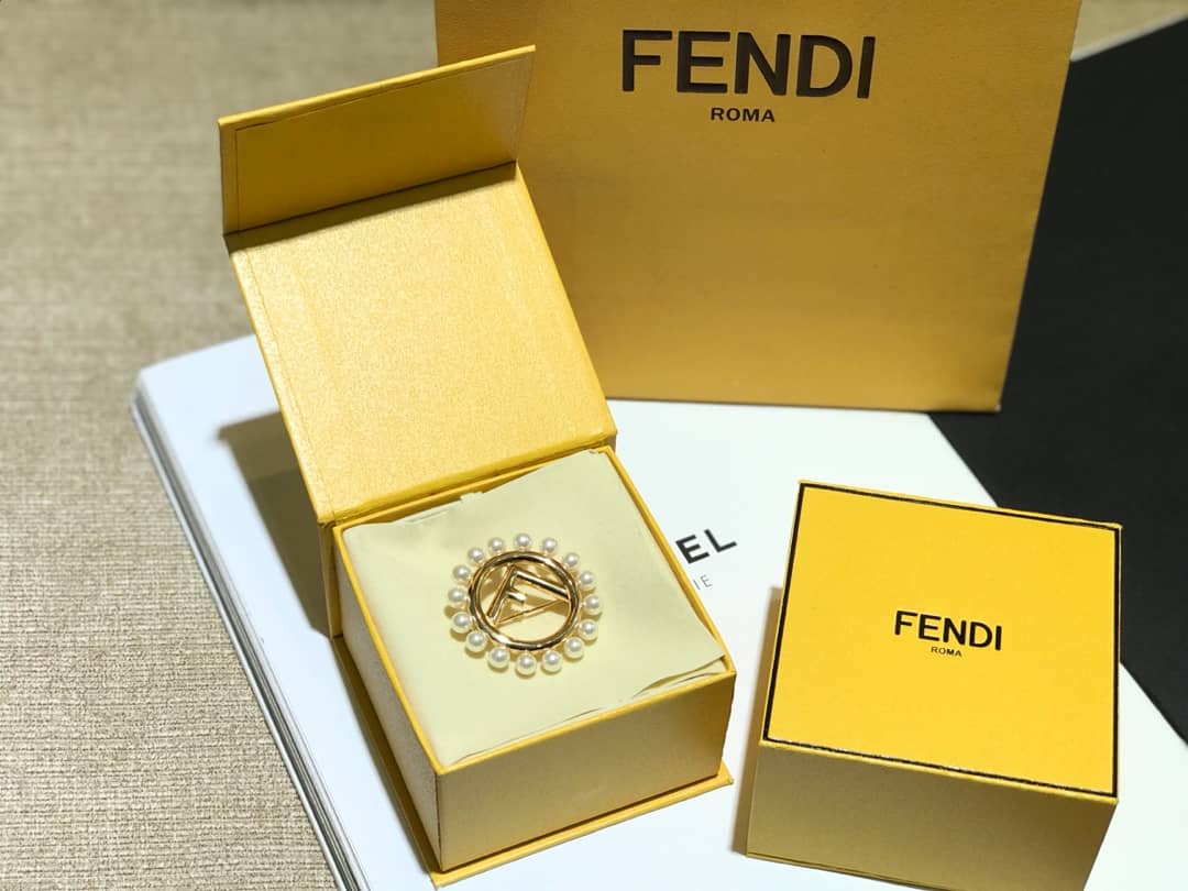 Replica F**di Brooch