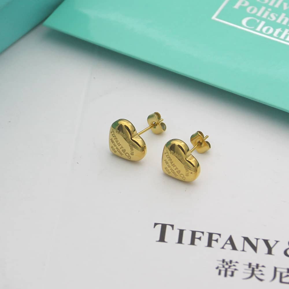 Fake T*f*ny Logo Earring