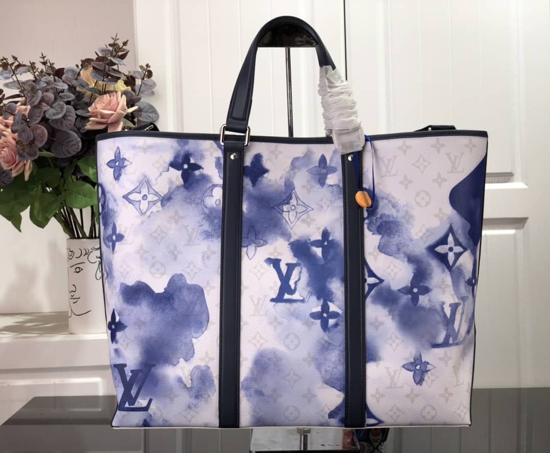L0vis Vvtt0n Weekend GM Watercolor Monogram Replica Tote Blue M45754