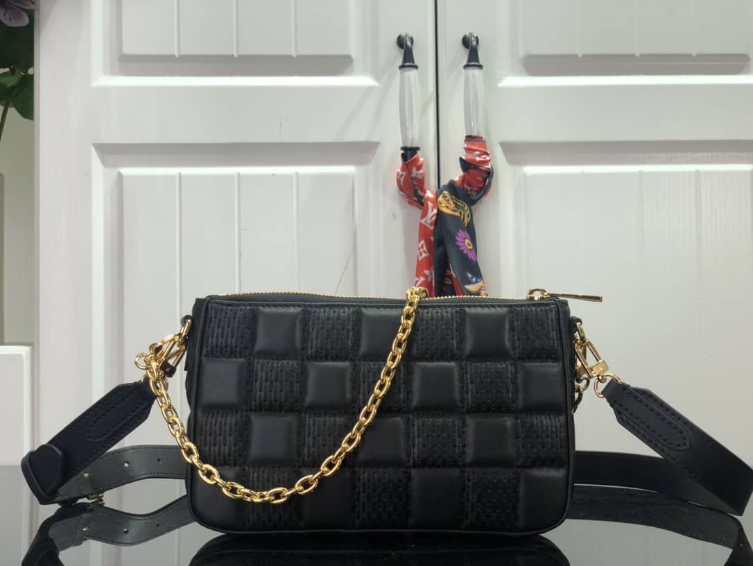 L0vis Vvtt0n Pochette Troca Replica Shoulder Bag Black M59046
