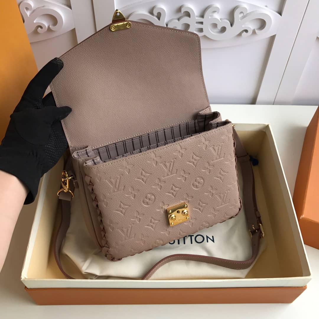 L0vis Vvtt0n Pochette Metis Braided Monogram Empreinte Replica Apricot M43942