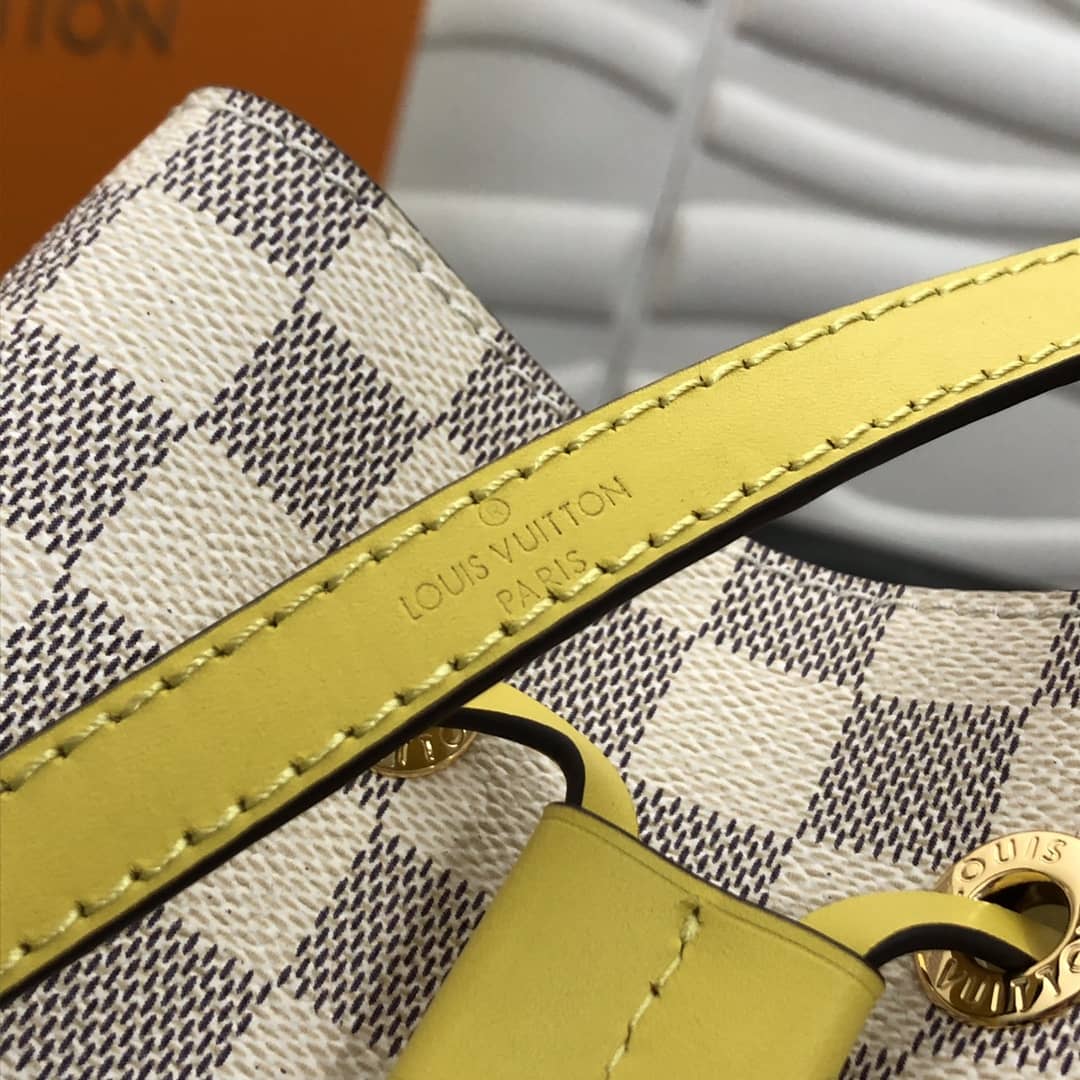 L0vis Vvtt0n Noe Monogram Canvas Replica Bucket Bag Yellow