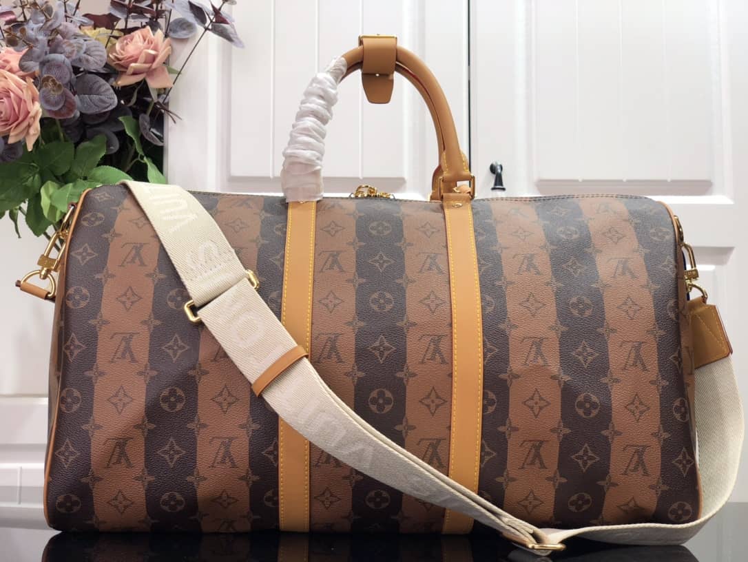 L0vis Vvtt0n Keepall Bandouliere x Nigo Monogram Stripes Replica M40567