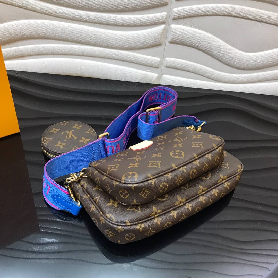 L0vis Vvtt0n Monogram Canvas Multi Pochette Replica Blue M44823