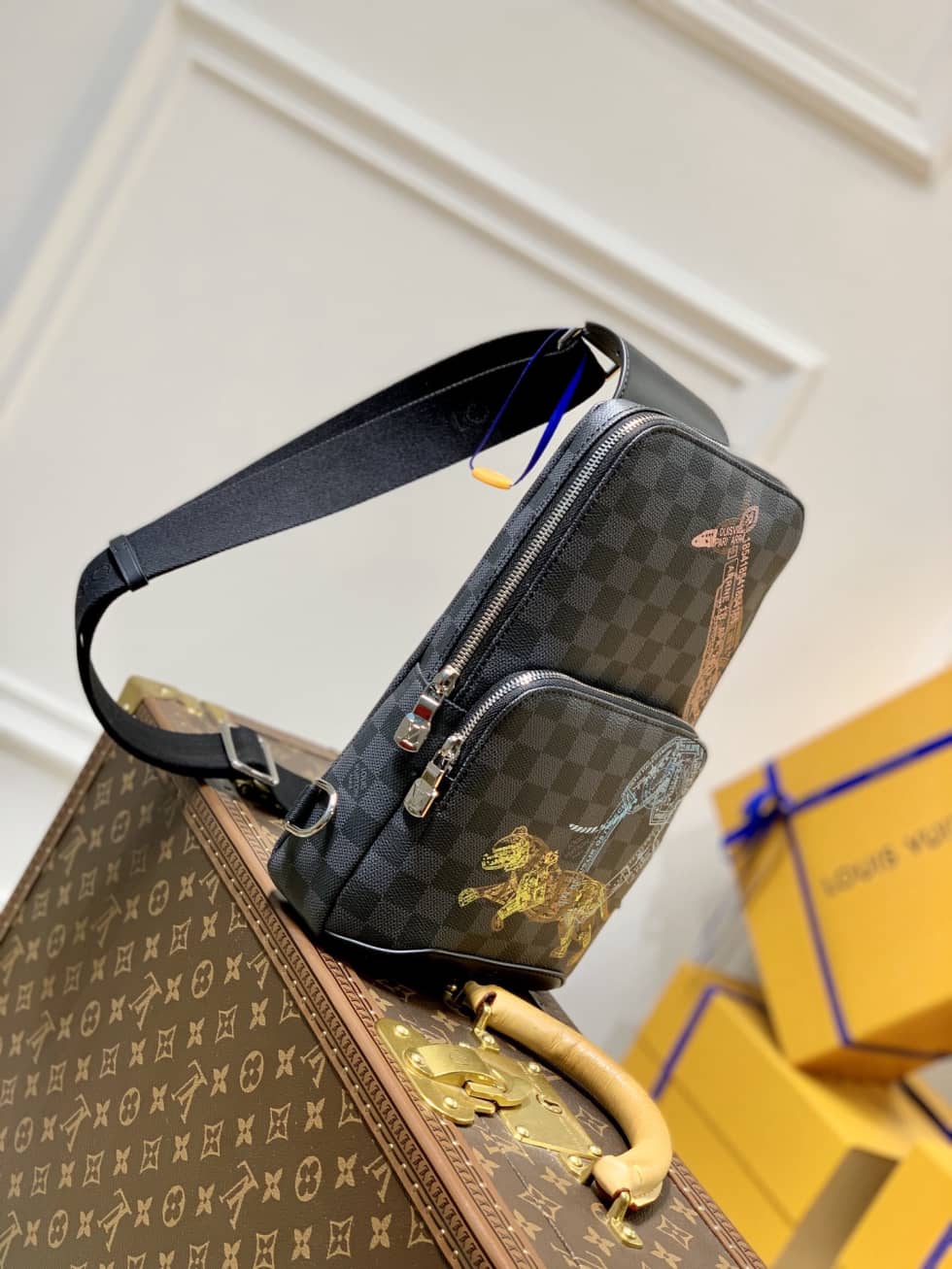 L0vis Vvtt0n Avenue Slingbag Black N45277 Replica Shoulder Bag