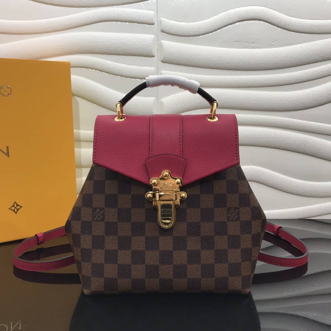 L0vis Vvtt0n Damier Ebene Clapton Replica Backpack Pink N42262