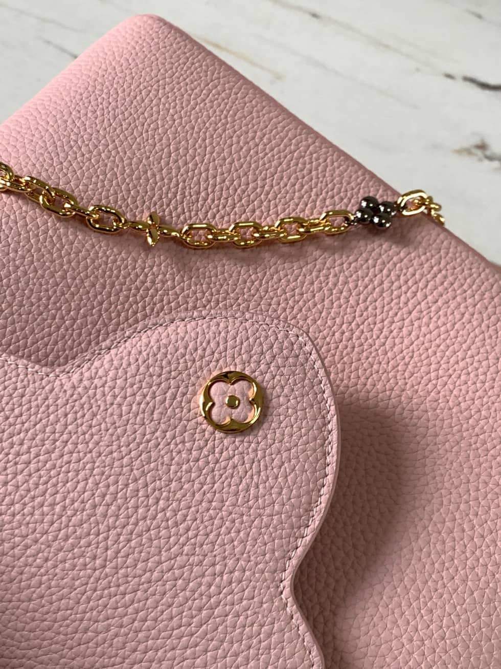 L0vis Vvtt0n Capucines MM Pink M59209 Replica Crossbody Bag