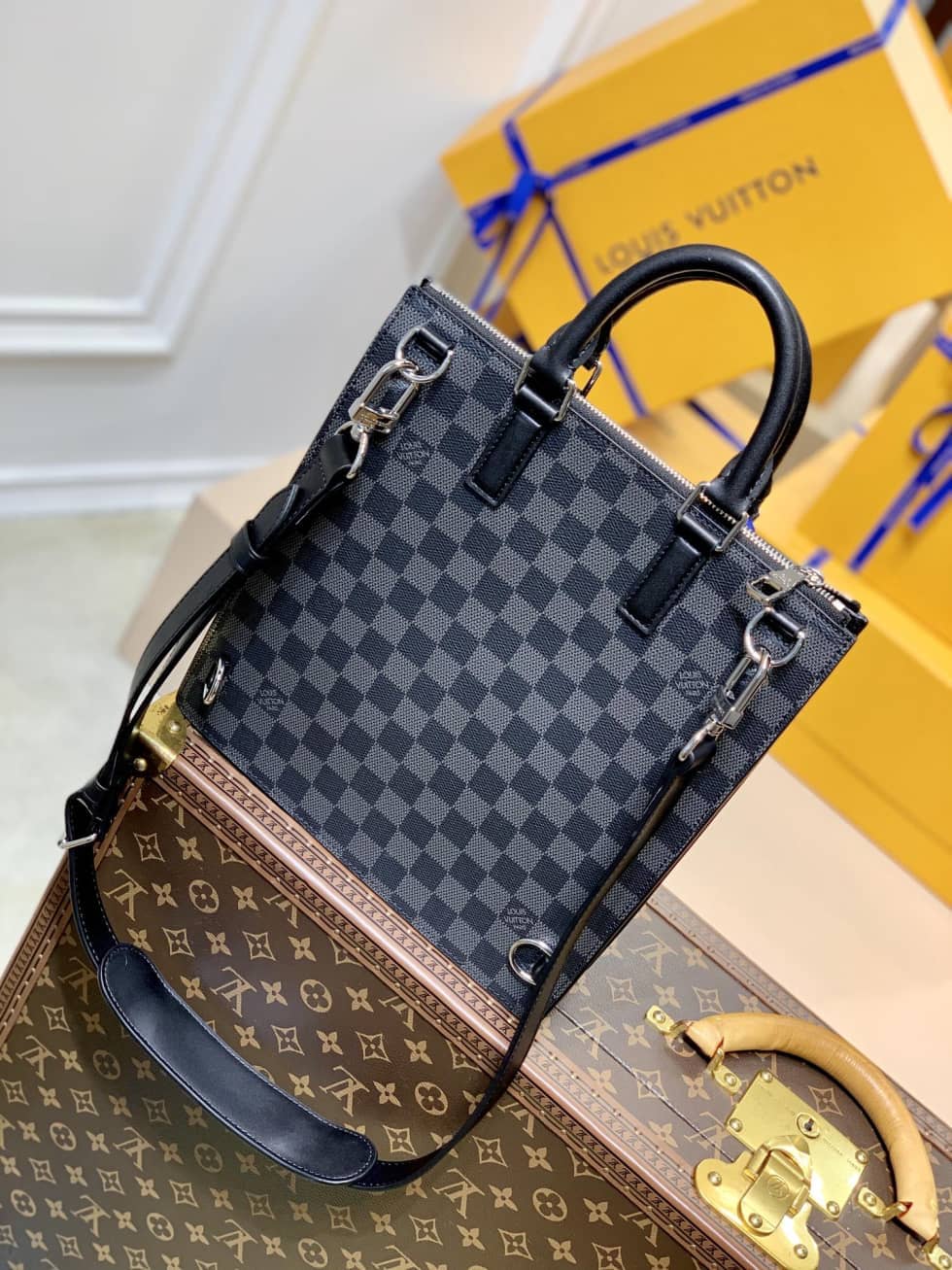 L0vis Vvtt0n Sac Plat Messenger Bag Black N45276 Replica Shoulder Bag